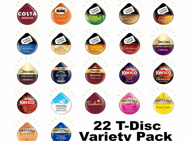 Tassimo 22 Tassimo T Discs Pods Variety Pack