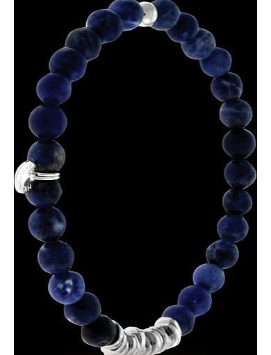 Tateossian Mens Sodalite Bead Bracelet BL1044