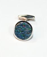 Tateossian Round Fine Lines Cufflinks