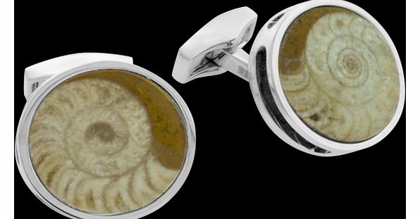 Tateossian Silver Devonin Ammonite Cufflinks