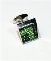 Tateossian Square Peridot Cufflinks