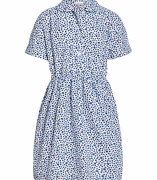 Taverham Hall School Summer Dress, White/Blue
