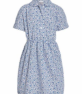 Taverham Hall School Summer Dress, White/Blue