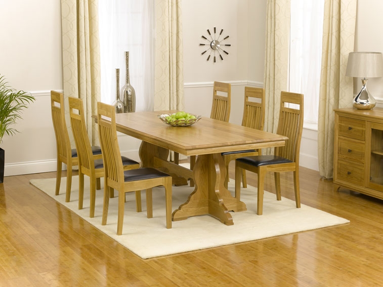 Tavira Oak Dining Table - 180cm and 6 Napoli
