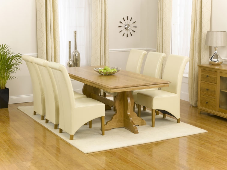 Tavira Oak Dining Table - 180cm and 6 Palermo