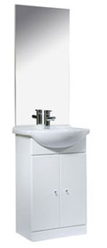 Tavistock Meridian 500mm White Unit with Basin and Mirror