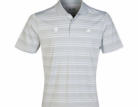 Taylor Made Chelsea 2 Stripe Climalite Golf Polo Dk Grey