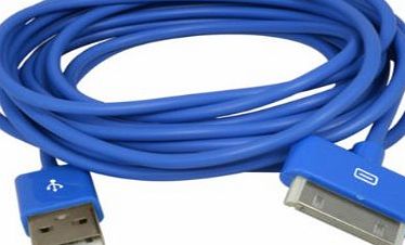 � 30 Pin Blue USB Data Sync Charger Cable 1meter for iPhone 4s, 4, 3GS, 3 amp; Ipad 3, Ipad2, Ipad, ipod