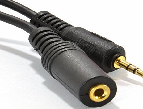 TB1Products 3.5mm Jack Extension Cable Stereo Plug to Socket AUX Headphone GOLD Audio Lead (1.5 Meter)