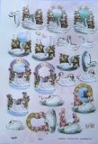 3D step by step TBZ embossed and gilded die cut decoupage sheet - swans, frames, romance