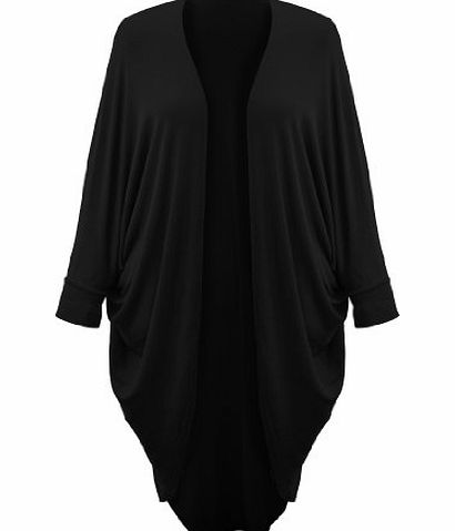 TCQstore Batwing long line cardigan (Black)