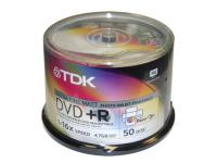 TDK 4.7GB 16x DVD R Inkjet Printable - 50 Pack