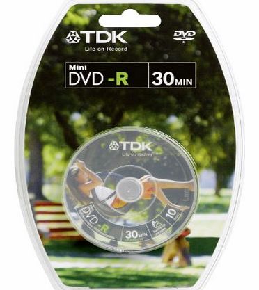8cm DVD-R 1.4GB camcorder discs 10 disc spindle