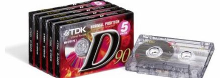 TDK Audio Cassette Tape 90min 5 Pack