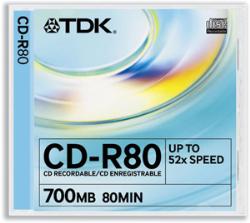 TDK CD-R 80min x 10 Pack Jewel Case