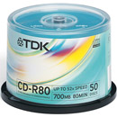 TDK CD-R 80min x 50 Cake Box