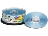 TDK CD-R Metallic Media 48x 700MB 80min 25 pack Spindl