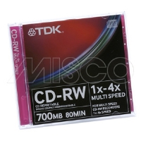 TDK CD-RW 700MB MULTI SPEED 1-4X 10 PACK