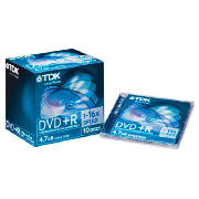 TDK DVD R 10 Disc Slim Jewel case
