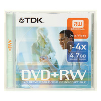 TDK DVD RW 4X 4.7GB IN JEWEL CASE(RE)