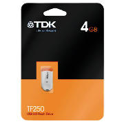 TDK IZE TF250 USB Flash Drive Orange - 4GB