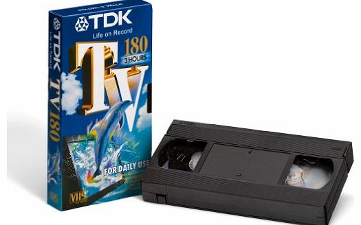 TDK TV 180 VHS Video Tape (5 Pack) Everyday 8PB 192PP