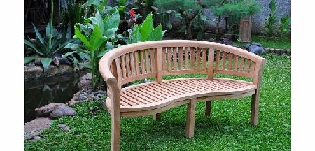 Teak garden Furniture Teak Banana / Orlando Curved Garden Bench
