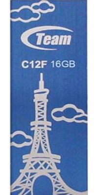 Team 16GB C12F Bookmark USB2.0 Flash Drive (Eiffel
