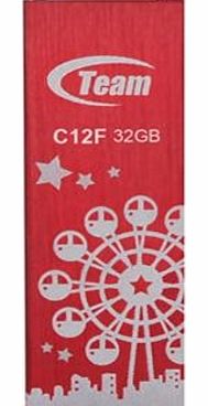 Team 32GB C12F Bookmark USB2.0 Flash Drive (London