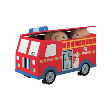 Fire Engine Trunk on Wheels Toybox