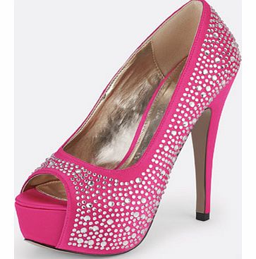 Rudolph Sparkle Open-Toe Platform Shoe