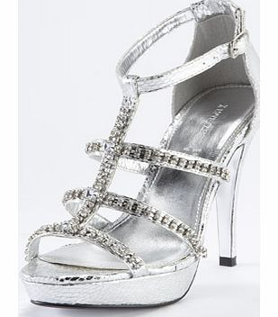 Teatro Turner Platform Jewel Sandal Silver