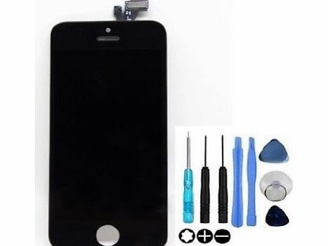 Tech Traders iPhone 5 Black Replacement Full Front Screen LCD and Digitizer amp; Set Of Tools Included