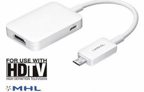 TECHGEAR Samsung Galaxy S3 S4 Note 2 Note 8.0 HDTV Adapter MHL MICRO USB TO HDMI TV Out - Retail Pack - Work with Samsung i9300, i9500, i9505, N7100, N7105, N5100, N5110