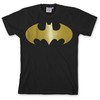 DC Comics Batman Metallic Gold T-Shirt (Black)