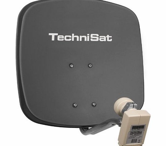 TechniSat  Digidish 45 Satellite Dish 45cm with Mounting and Dual LNB - Grey