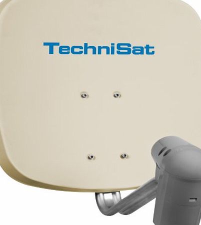 TechniSat  Satman 45 Satellite Dish 45cm with Mounting and Single Unysat Super LNB - Beige