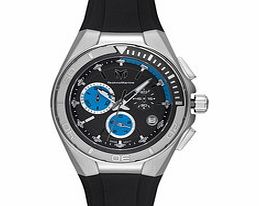 Cruise steel black and blue watch 40mm