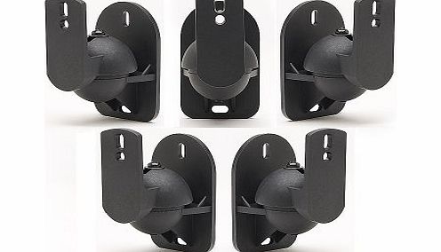 4 Pack of Black Universal Speaker Wall Mount brackets