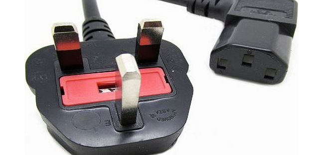 5M Metre Right Angled Kettle Lead Cable / Power UK Plug Cord IEC C13 3 Pin