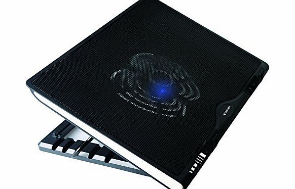 TeckNet Laptop and Notebook USB Cooling Cooler Stand Pad fits 12-17 Inches, with 14CM silent fan, 5 adjustable angles and Anti-skid base