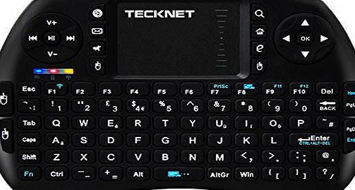 TeckNet X331 2.4Ghz Mini Wireless Keyboard With Touchpad and Multimedia Keys for PC, Android TV and others