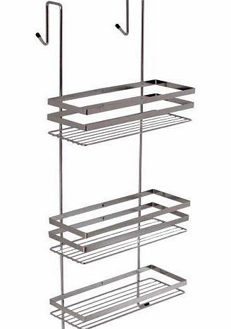 TecTake Stainless Steel Hanging Shower Caddy Cubicle Tidy 3 Shelves screwed
