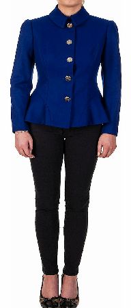 Ted Baker Bracti Wool Peplum Coat Blue