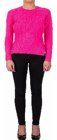 Ted Baker Cable Engineered Sweater Pink