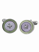 Ted Baker Circular Lilac Button Cufflinks