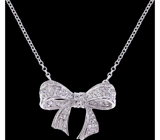 Crystal Bow Necklace TBJ182-01-02