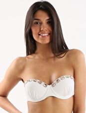 Ted Baker, 1295[^]245878 Embellished Wundah Padded Bikini Top - White