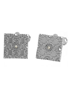 Ted Baker Engraved Clear Cufflinks