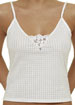 Gingham Jersey camisole with lace trim